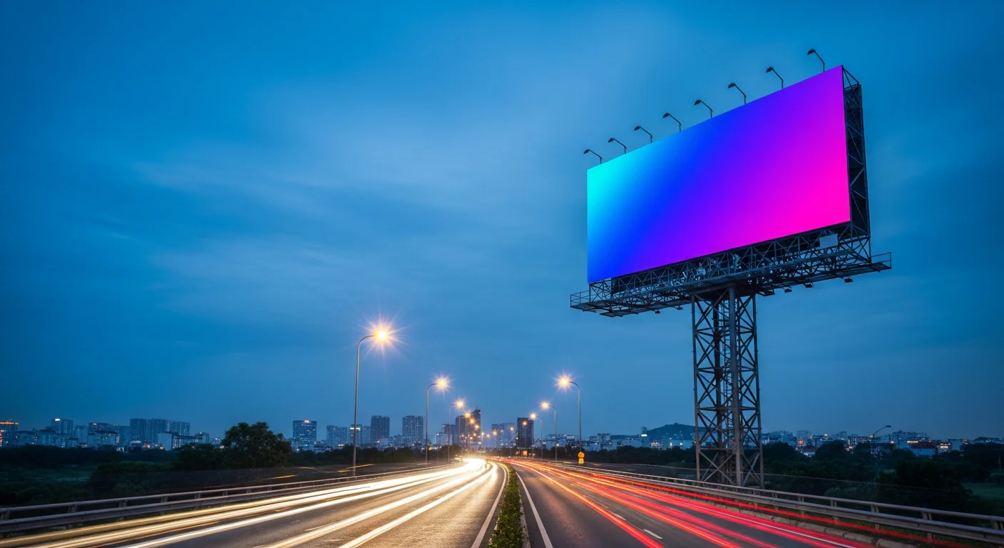 Biển quảng cáo màn hình LED ngoài trời cỡ lớn trên mặt tiền tòa nhà