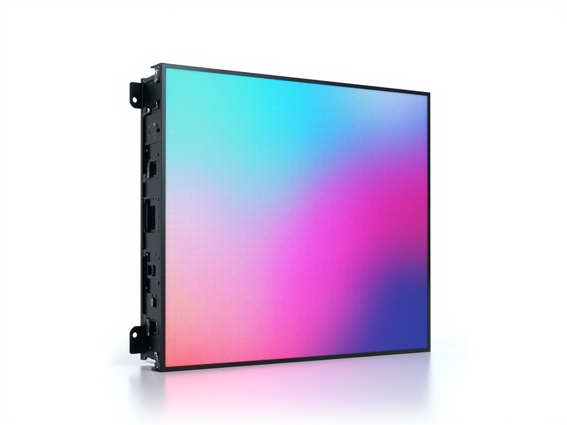 Cận cảnh một cabinet màn LED fine-pitch direct-view trên nền trắng