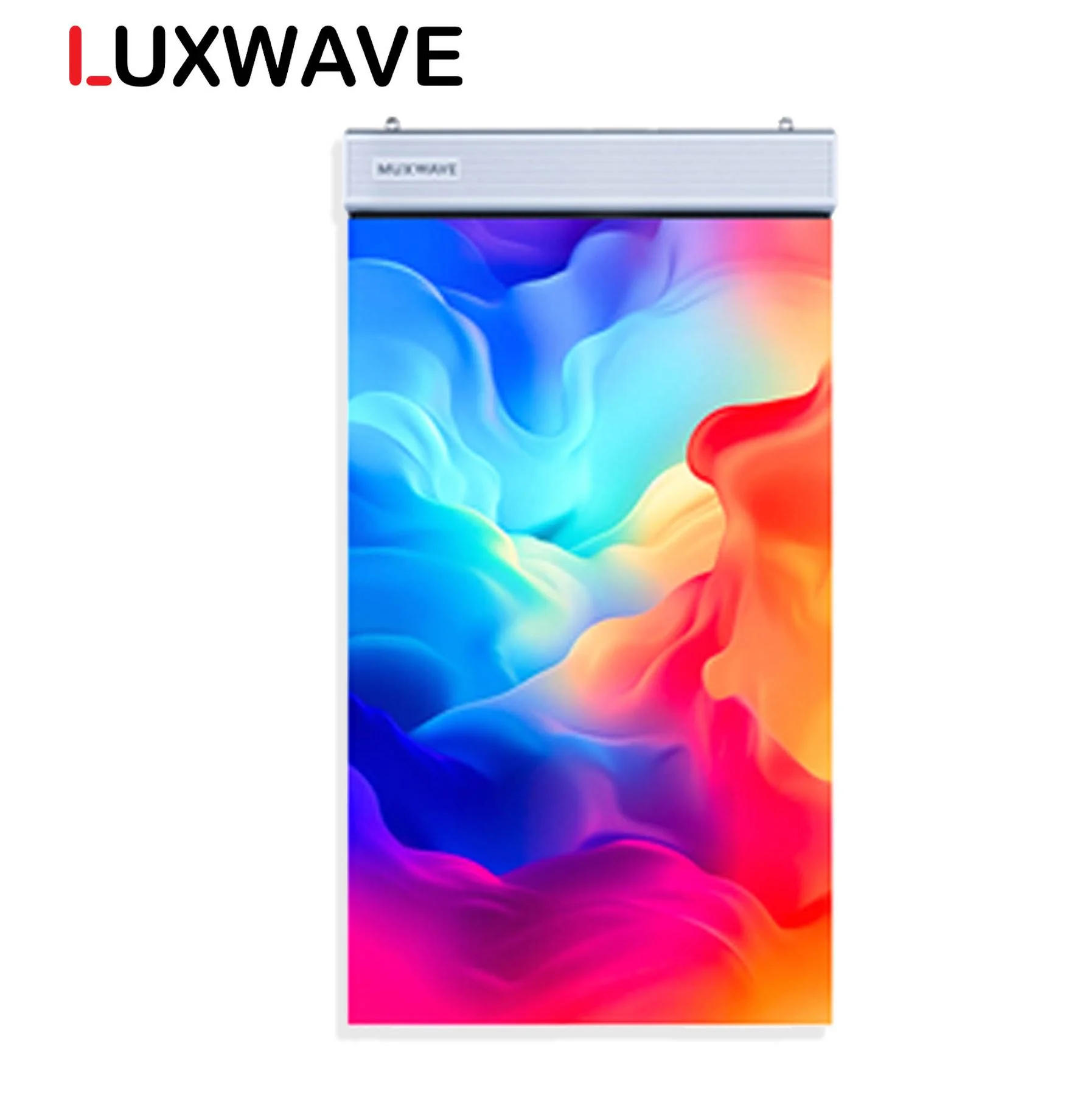 Màn LED trong suốt Muxwave P Series dạng poster đứng đặt trong cửa hàng