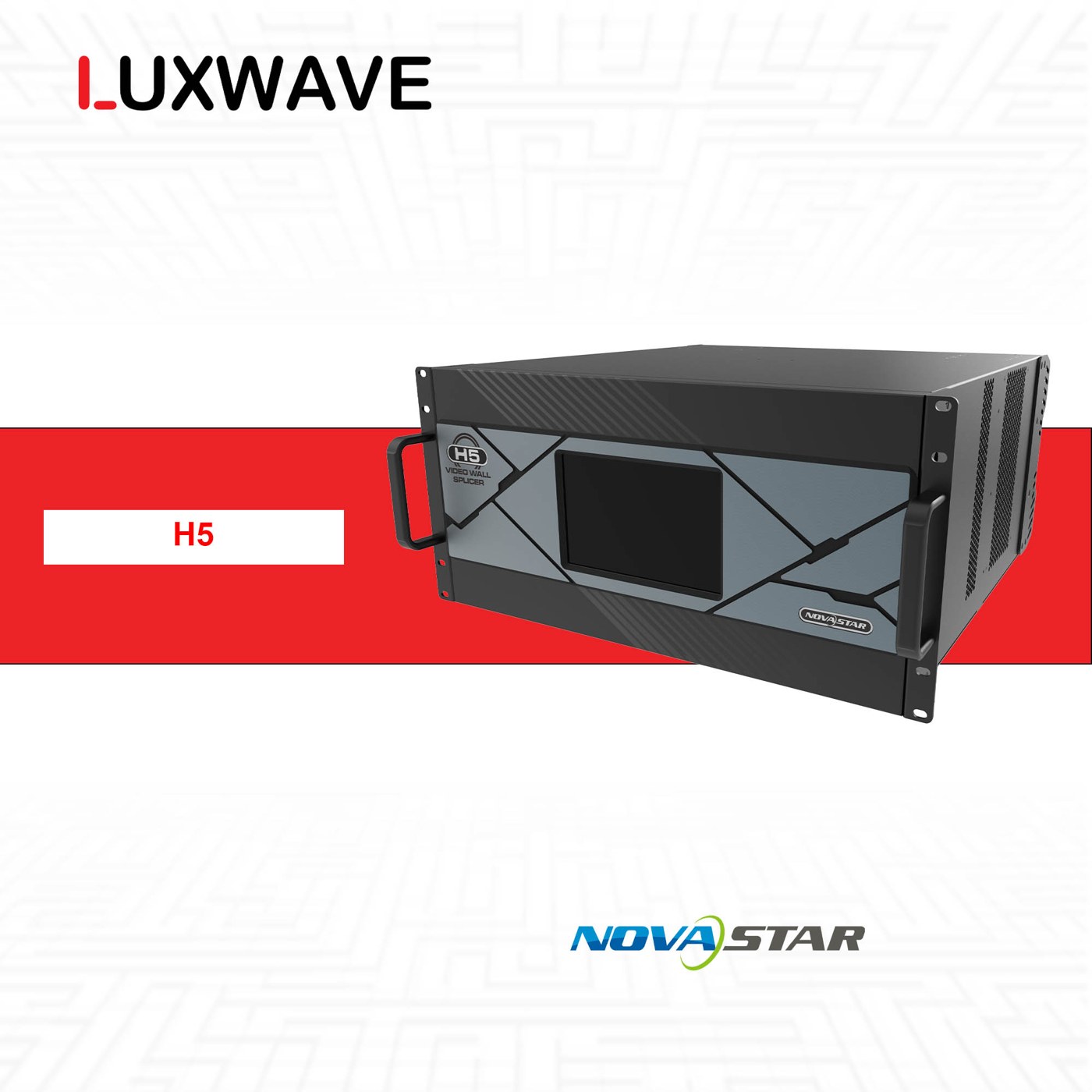 Chassis NovaStar H5 với các khe cắm card đầu vào và đầu ra