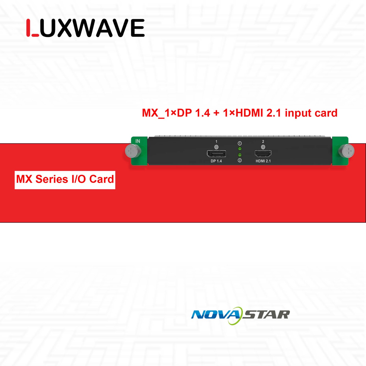 NovaStar MX_1×DP 1.4 + 1×HDMI 2.1 input card