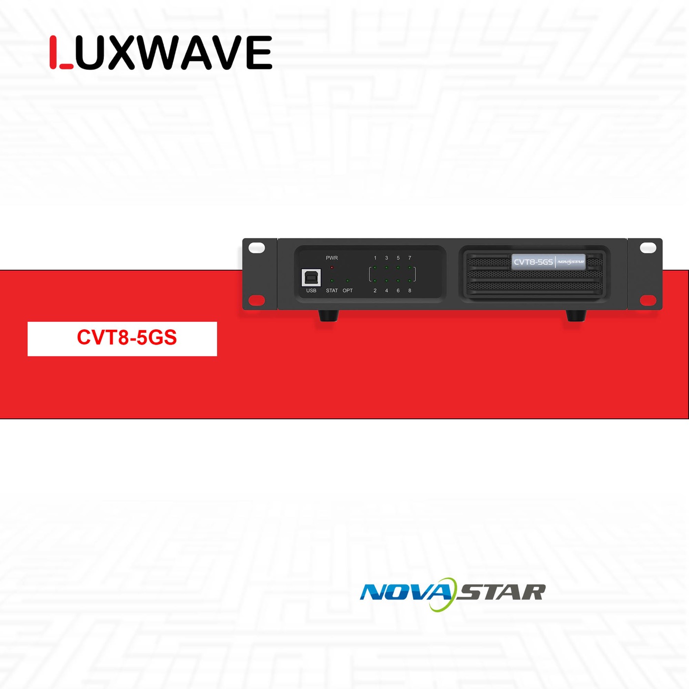 NovaStar CVT8-5GS — Bộ chuyển đổi quang (đơn mode (single-mode)) — ảnh 1