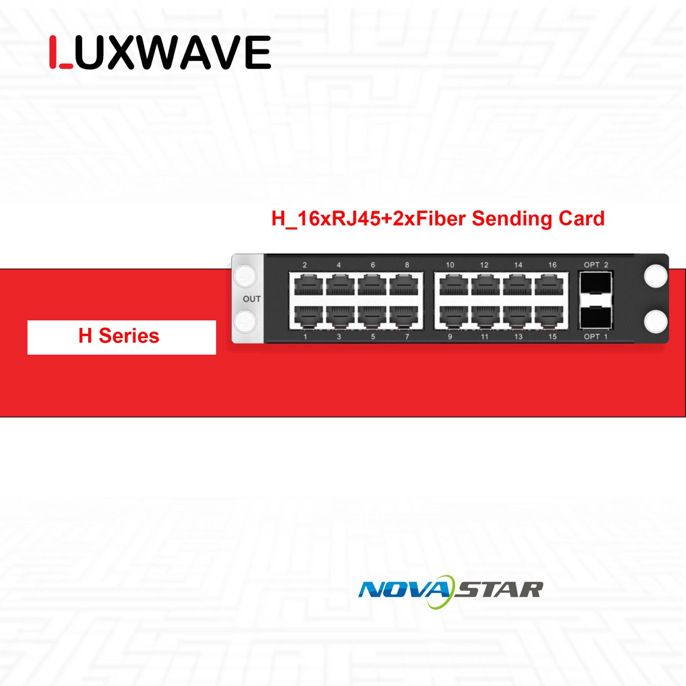 NovaStar H_16xRJ45+2xfiber Sending Card