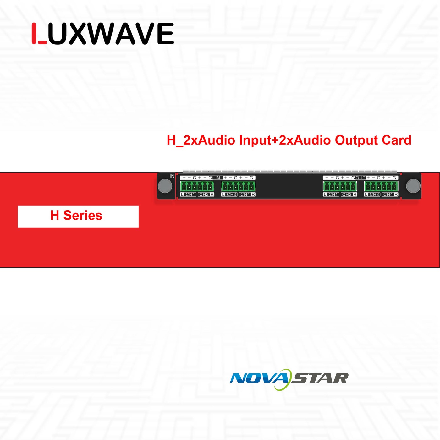 NovaStar H_2xAudio Input+2xAudio Output Card