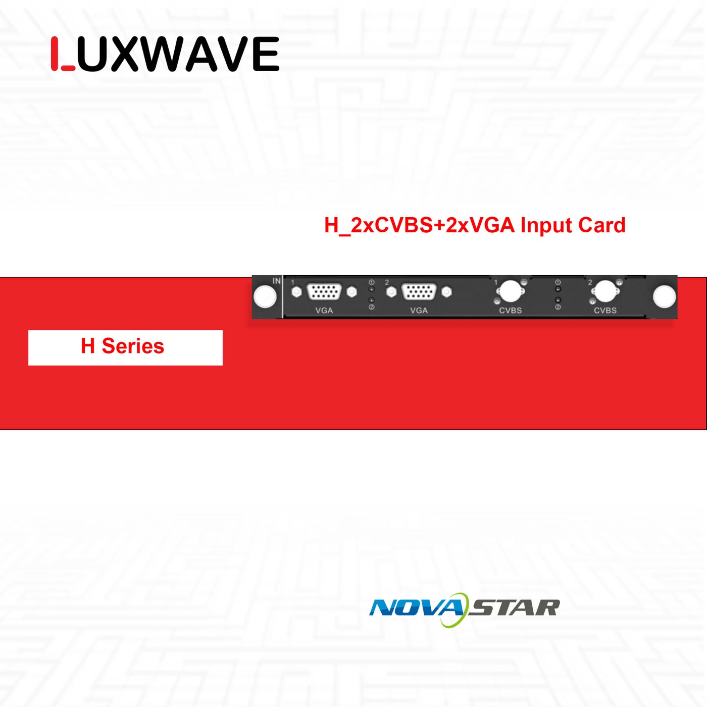 NovaStar H_2xCVBS+2xVGA Input Card