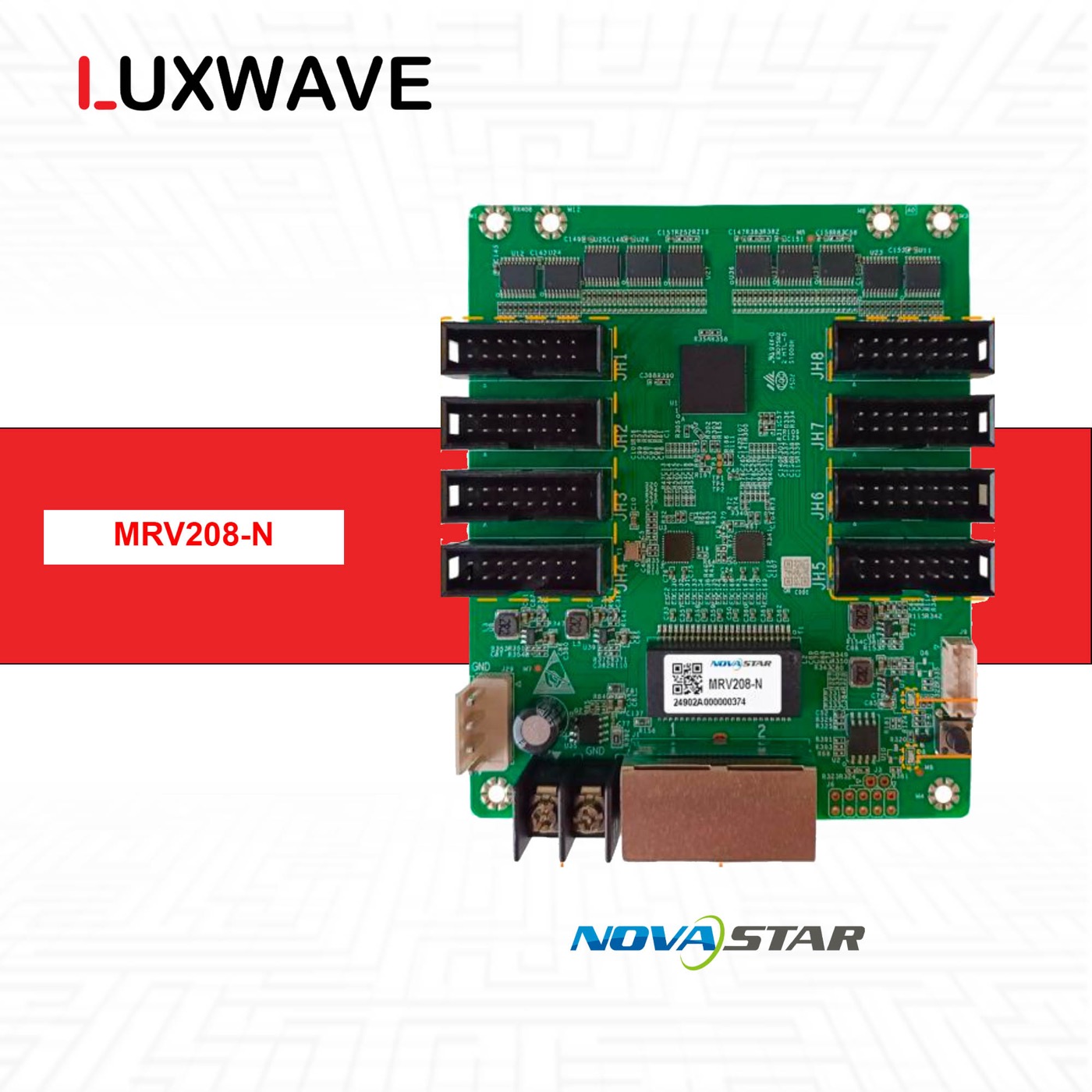 NovaStar MRV208-N — Receiving card HUB75E (8 cổng) — ảnh 1