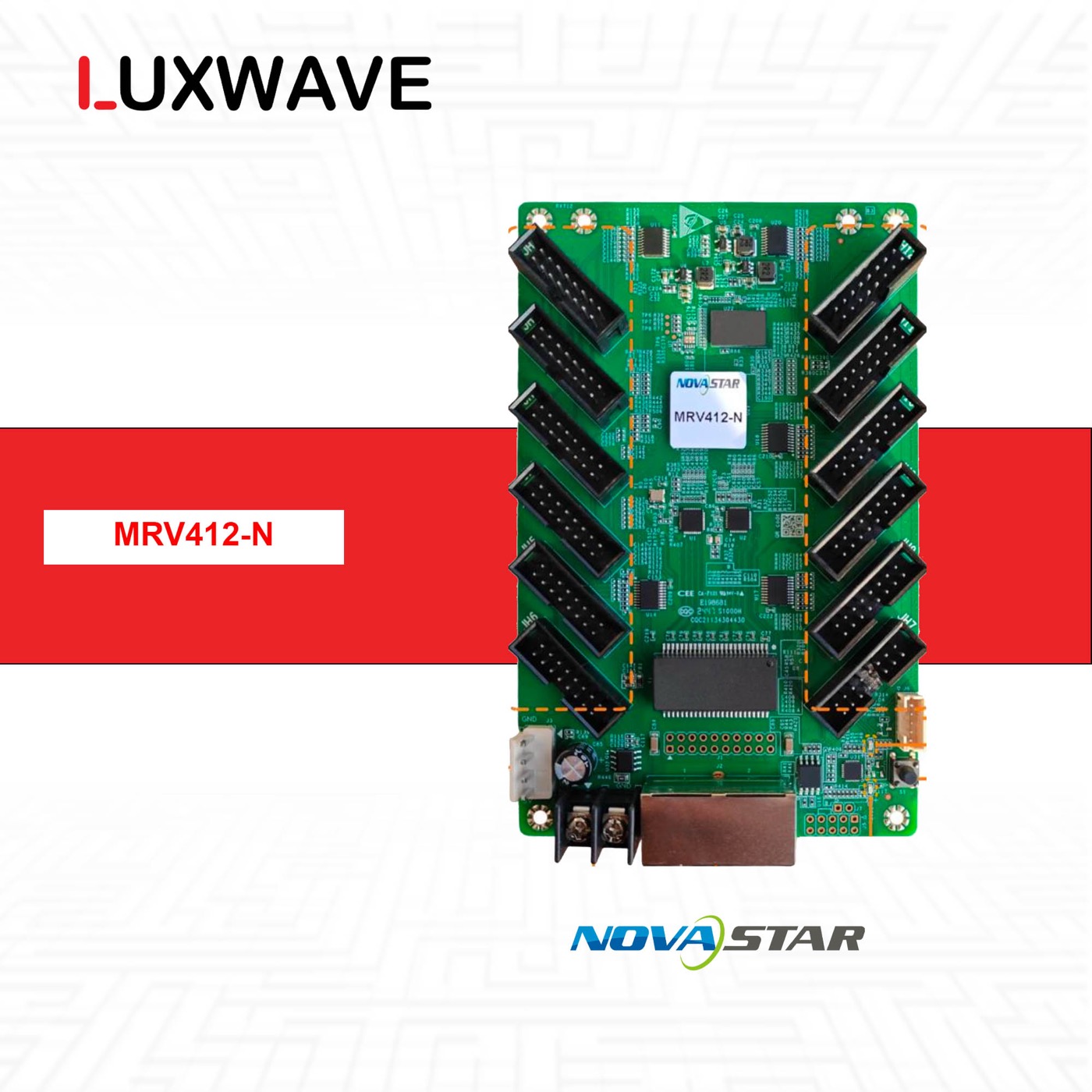 NovaStar MRV412-N — Receiving card HUB75E (12 cổng) — ảnh 1