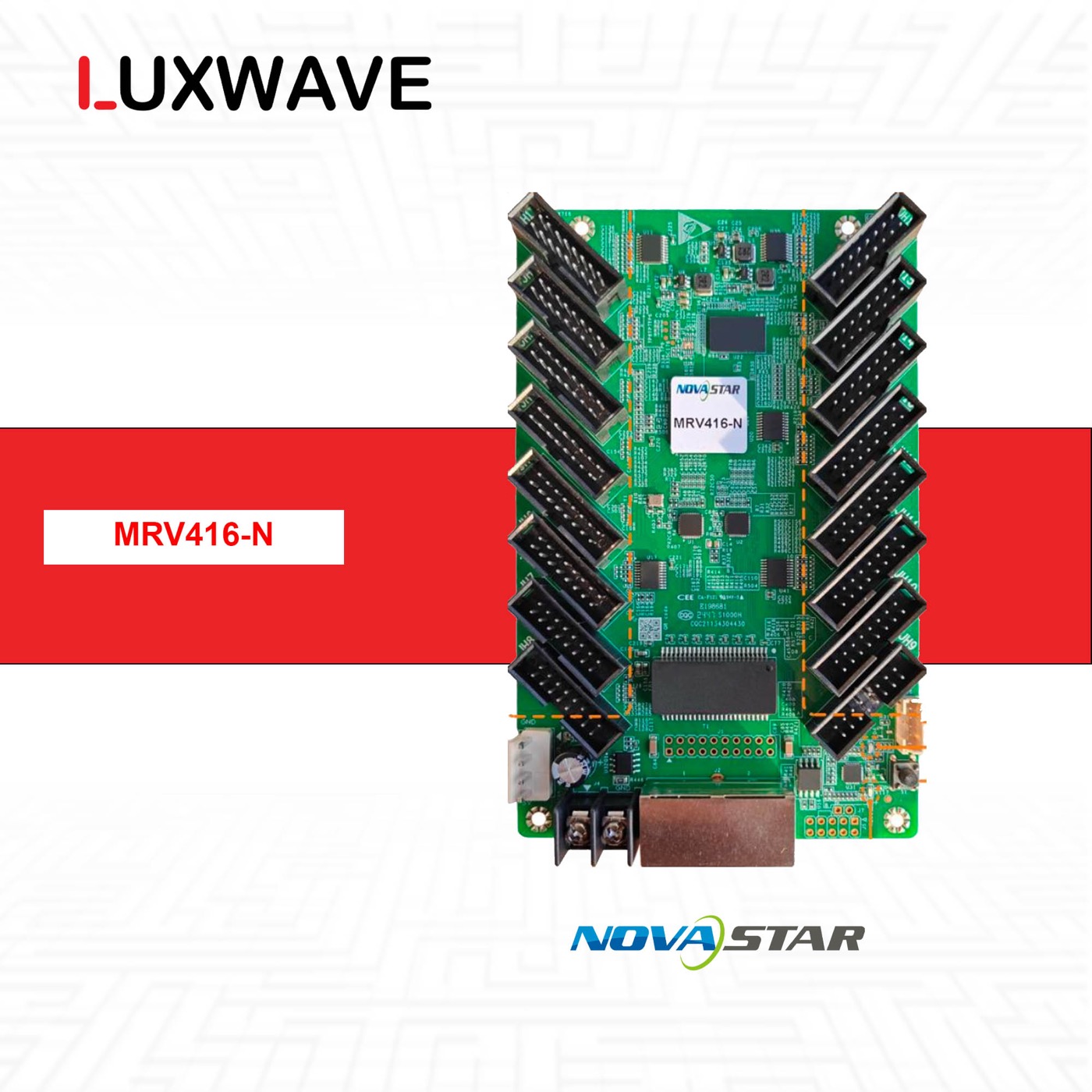 NovaStar MRV416-N — Receiving card HUB75E (16 cổng) — ảnh 1